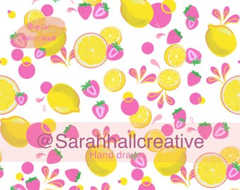 Modèle sans couture de limonade rose