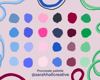 Palette de couleurs Procreate | Teintes estivales modernes et lumineuses (Téléchargement numérique)