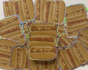 Autocollant La Revanche d'une Blonde, Autocollant « Tu ressembles au 4 juillet », Autocollant Hot-dog