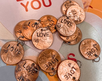 Valentine's Day LOVE token charm accessories for keychain or necklace | Remind your LOVER today