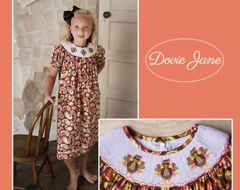 thanksgiving smocked baby girl