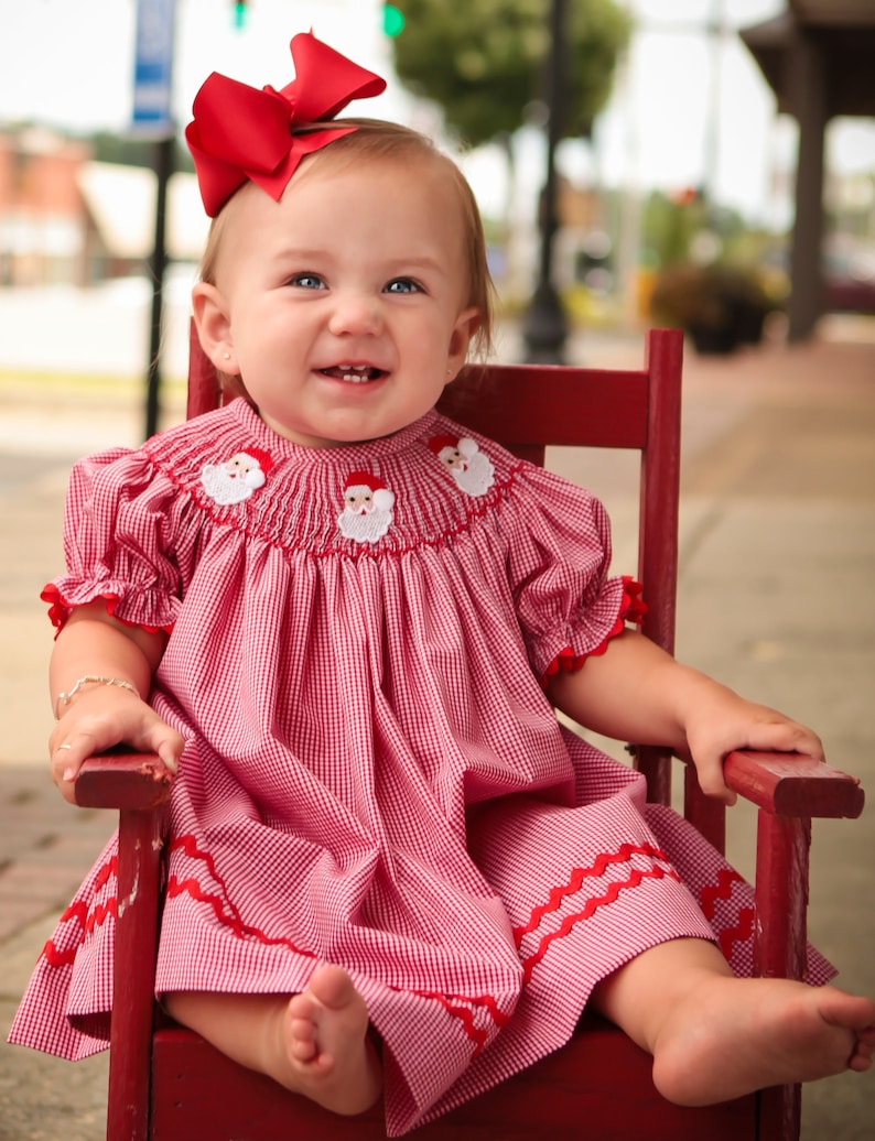 Smocked christmas dress Clearance