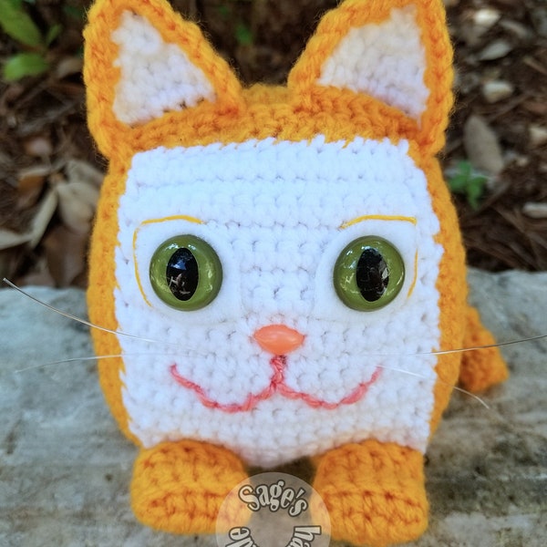 Crumble the Cat Loaf (amigurumi kitty) PDF crochet pattern (pattern only!)