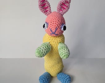 Patroon voor The Die-hard Kick Bunny Cat Toy (ALLEEN pdf-haakpatroon)