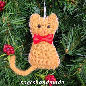 Cute Handmade Cat Ornaments for your Christmas tree, window, or office cubicle decor