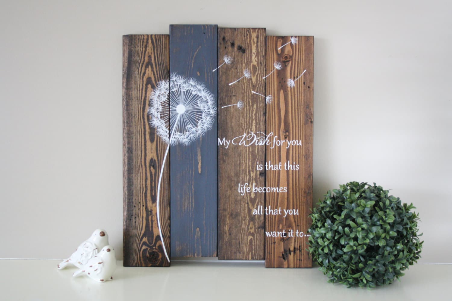 Reclaimed wood wall art My wish for you Reclaimed pallet Etsy