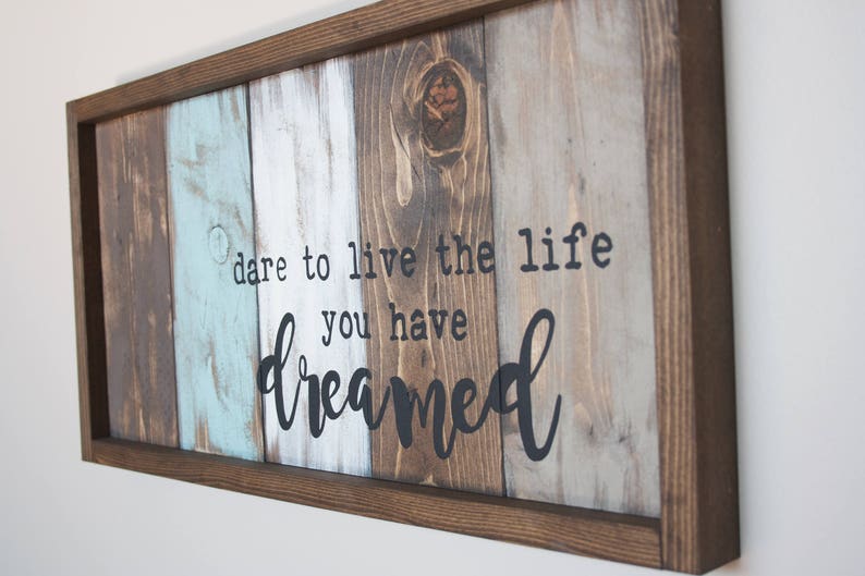Motivational Wall Decor Live The Life You Love Pallet Wall Etsy