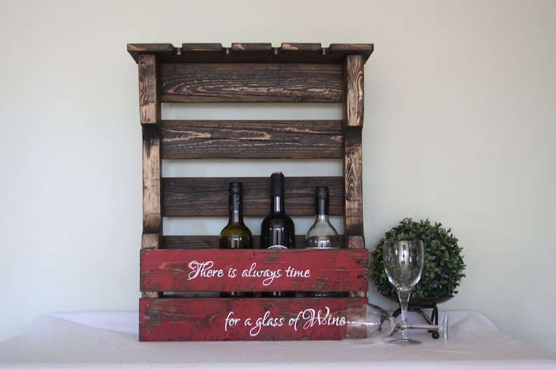 Pallet Wine Rack Wood Holder Image 0
