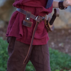 Kinder Gürtel aus Leder - Mittelalter, Cosplay, Wikinger, Renaissance Faire