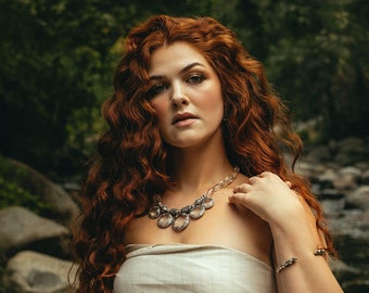 Gotland Crystal and Silver Viking Age Replica Lens Necklace