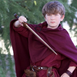 Kids Viking Age Cloak 100% Wool in Enemy Blood.