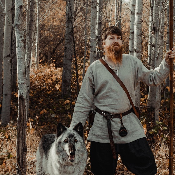 Tunique en lin naturel de l'ère viking