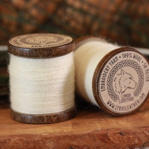 White Sewing and Embroidery Thread 100% wool