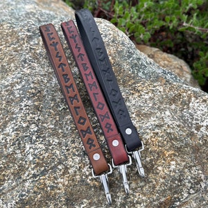 Elder Futhark Leather Norse Lanyard
