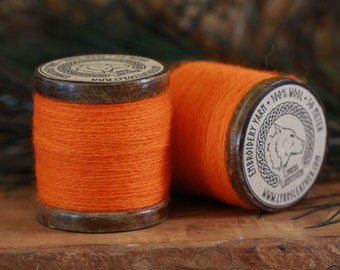 Orange Sewing and Embroidery Thread 100% wool