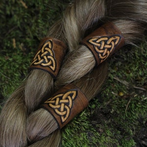 Celtic Leather Hair/Beard Bead