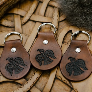 Norse Raven Viking Keychain