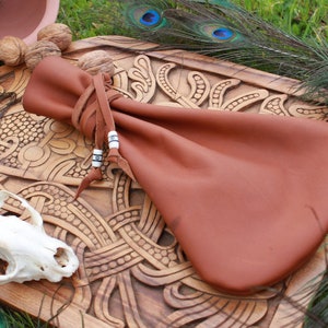Leather Medieval Merchant Coin Bag XXL