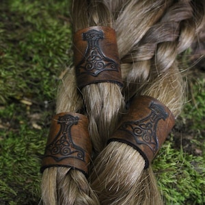 Leather Viking Hair/Beard Bead – Lykos Leather