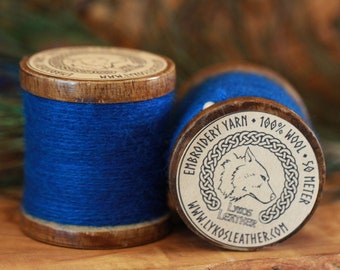Blue Sewing and Embroidery Thread 100% wool