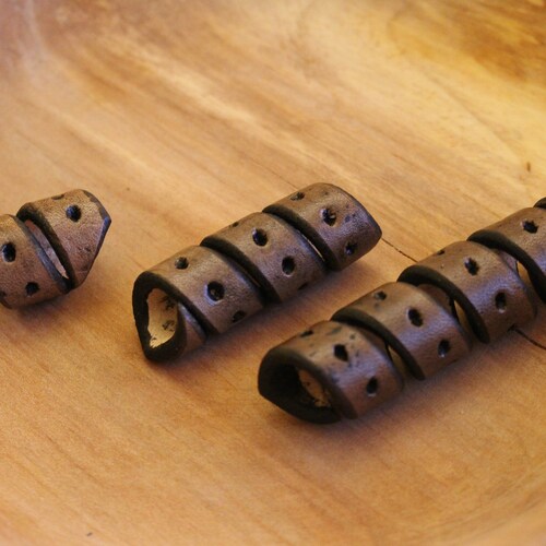 Leather Hair Spiral Beads Etsy