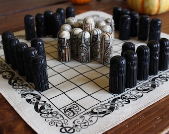 Premium Hand Carved Bone Hnefatafl