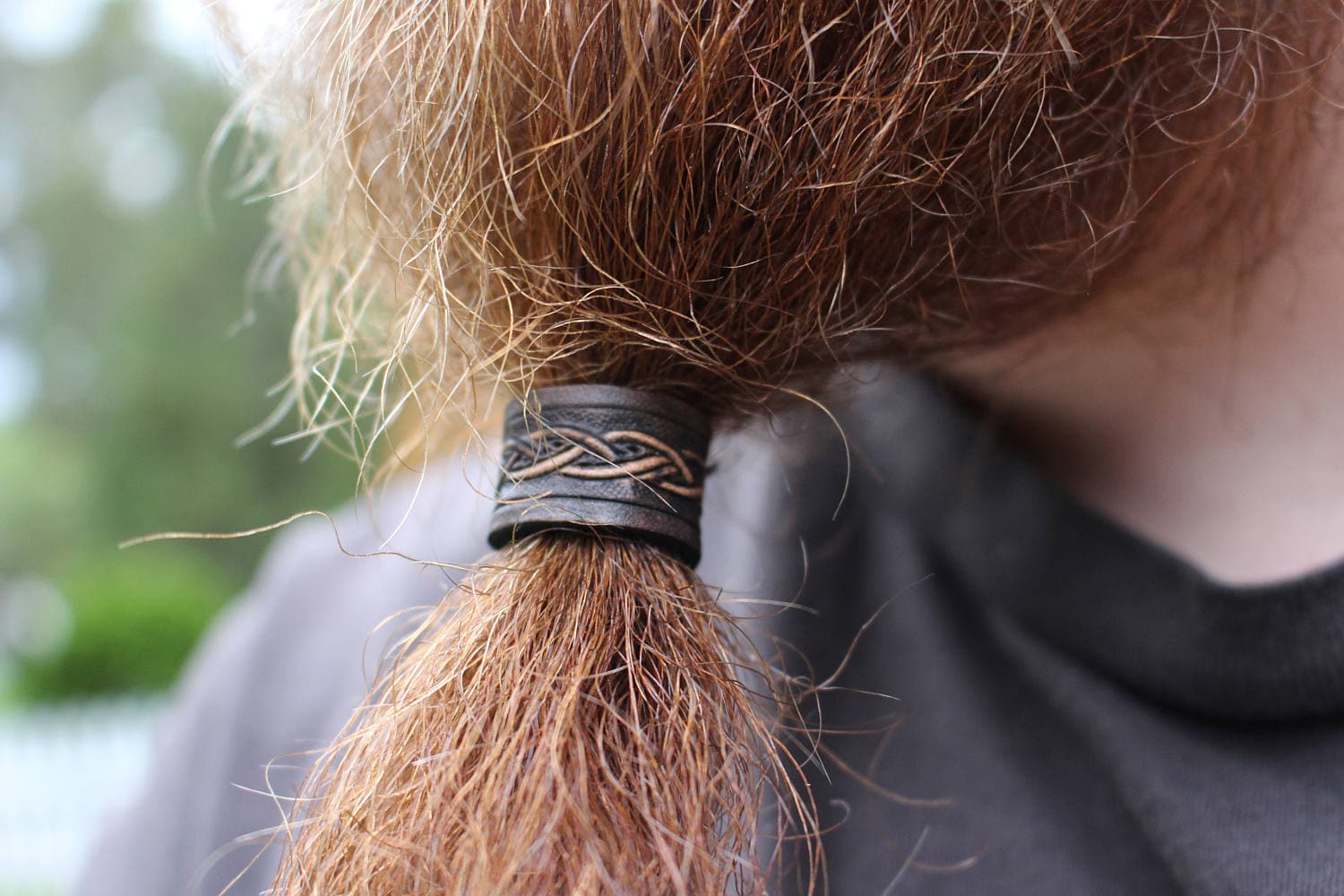 Leather Viking Hair/Beard Bead