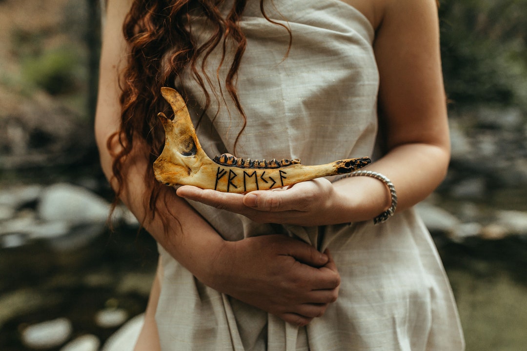 Freyja In Runes Freja or Freyja Viking Jawbone Rune - Etsy