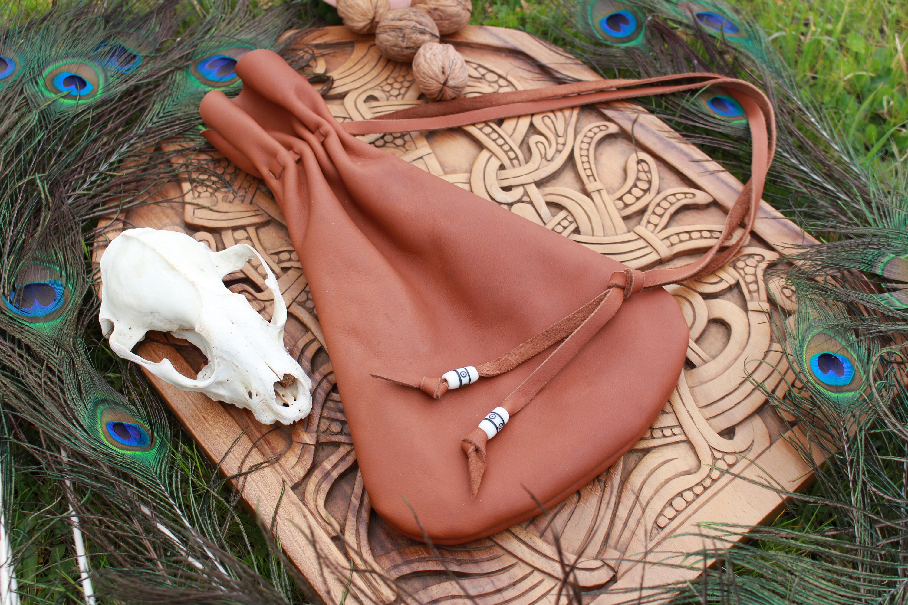 レザー中世商人コインバッグXxl