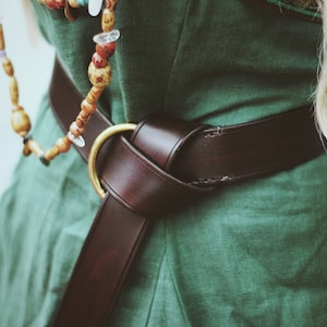 Royal Black Medieval Ring Belt