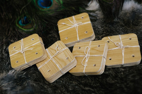 Paper Tablet Weaving Card Wood Grain