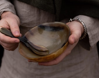 Large Historical Reenactment Horn Bowl