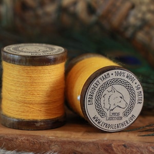 Golden Yellow Sewing and Embroidery Thread 100% wool