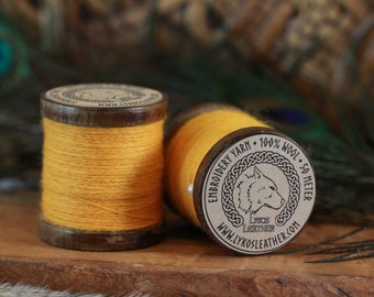Golden Yellow Sewing and Embroidery Thread 100% wool