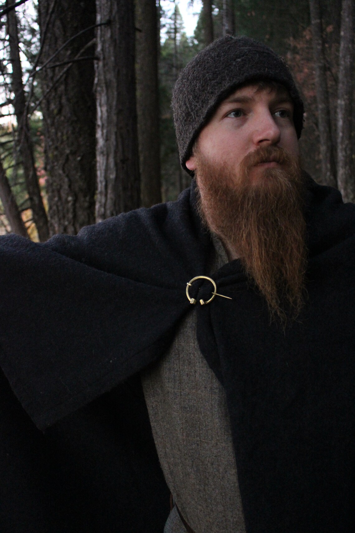 Solid Bog Oak Black Viking Age Cloak 100% Wool Rectangle - Etsy