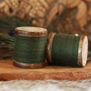 Green Sewing and Embroidery Thread 100% wool image 3