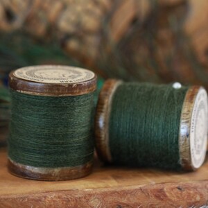 Green Sewing and Embroidery Thread 100% wool image 2