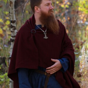 Solid Enemy Blood Viking Age Cloak 100% Wool Rectangle Cloak. - Etsy