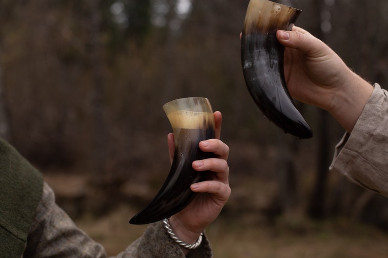 Viking Drinking Horn W/ Free Holder image 8