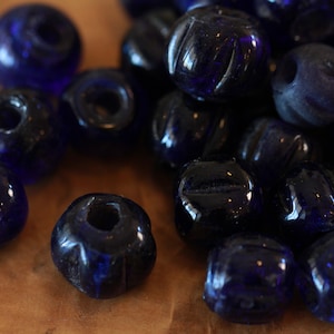 Blue Melon Birka/ Swedish Viking Age Glass Bead Replica