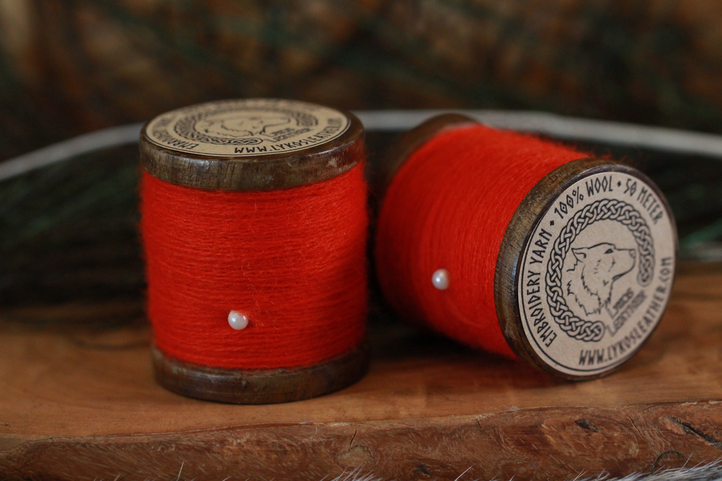 Red Sewing and Embroidery Thread 100% Wool 