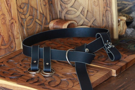 Early Medieval brown Leather Belt belts Leather Products 