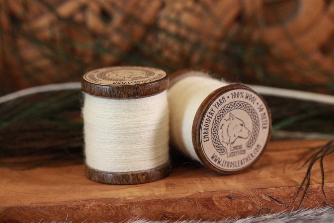 White Sewing and Embroidery Thread 100% Wool - Etsy