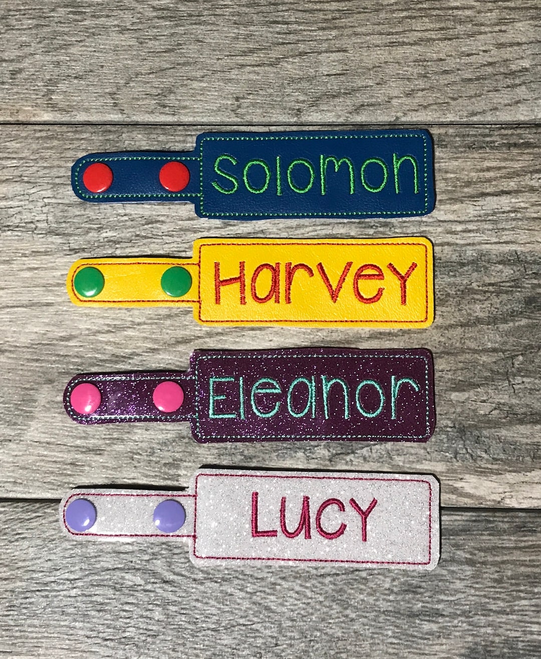 Embroidered Backpack Name Tags Etsy