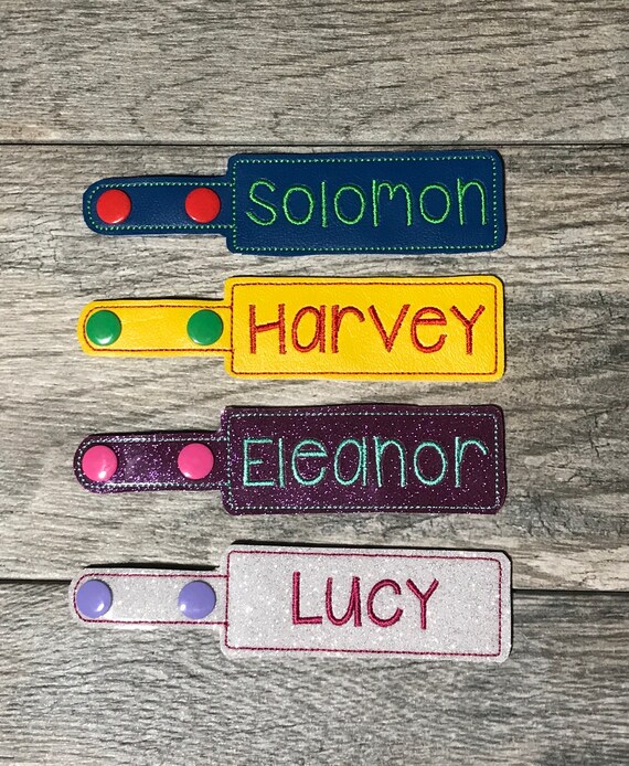 Embroidered Backpack Name Tags Etsy
