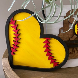 Softball Tiered Tray Set customizable player number image 4