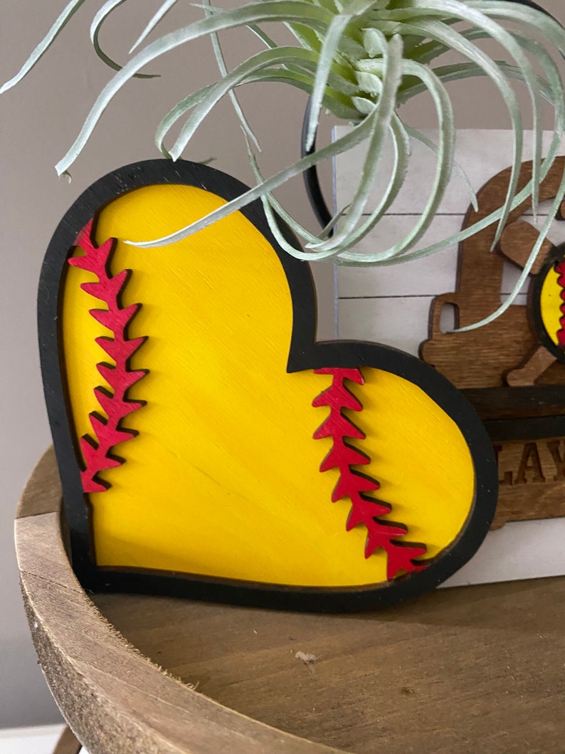 Softball Tiered Tray Set customizable player number image 4