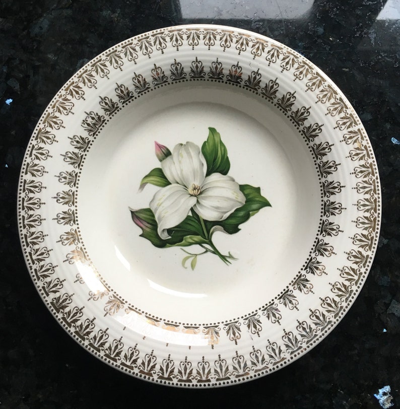 American Limoges Trillium L' Exquisite Vintage Bowl Etsy
