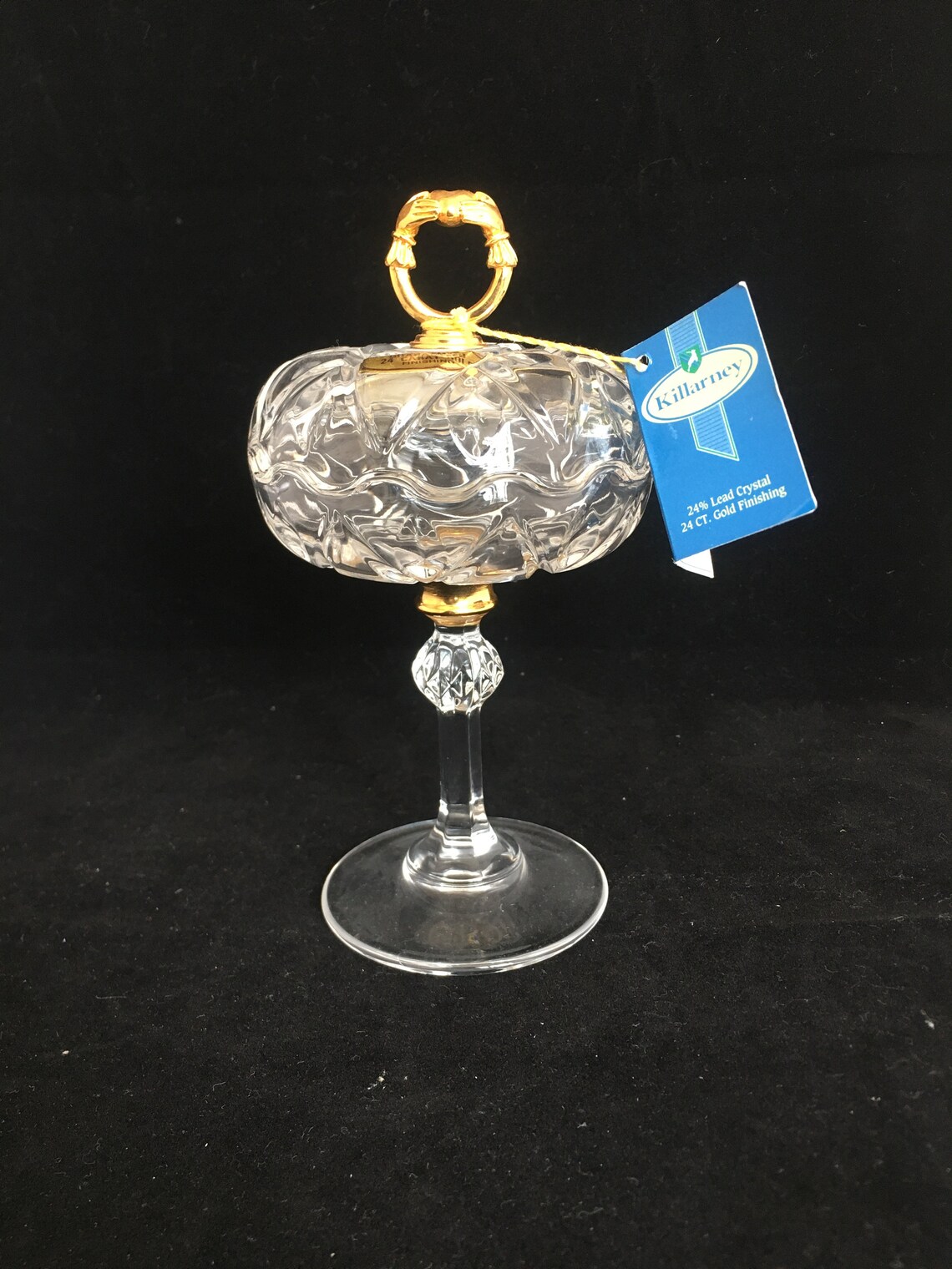 Irish Claddagh Candy Dish Killarney 24 Lead Crystal With 24 Etsy UK