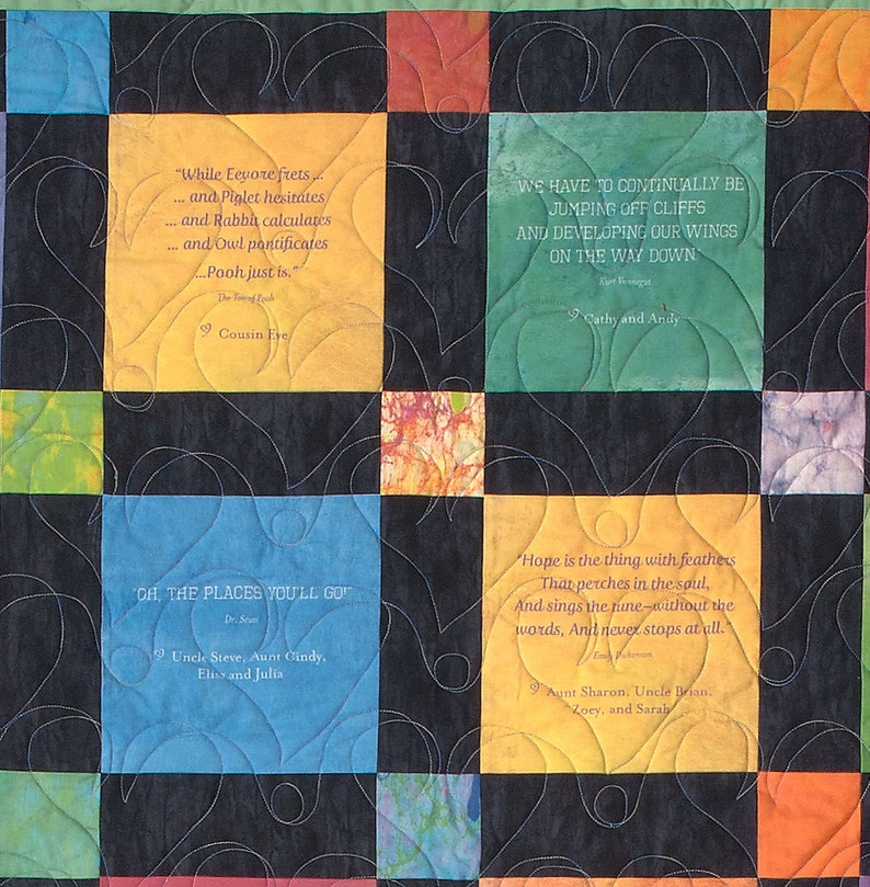 Baby Quilt with loving quotes Etsy